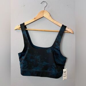 Jenni Women’s XL Square-Neck Bralette Bold Tie-dye Green /Black